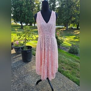 J. Gee Blush Lace Sleeveless Midi Dress Sz M See Pictures For Details